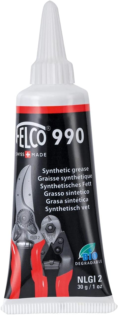 Felco 990 synthetic pruner grease 30 gram tube front view