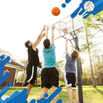 Child playing with Shindel mini basketball at indoor hoop