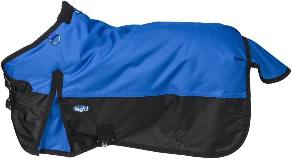 Tough 1 600 Denier Miniature Turnout Blanket front view showing royal blue waterproof shell.