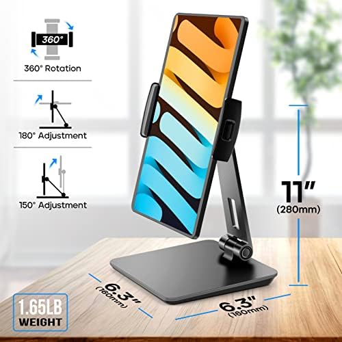 ROADOM multi angle stand supporting a smartphone and a tablet in a home office setup.