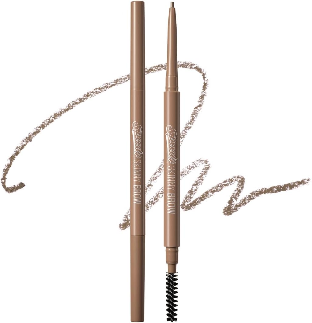 Peripera Speedy Skinny Brow 11 Mocha Taupe pencil front view showing the 1.5mm precise fine tip.