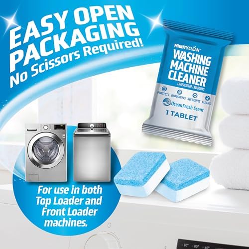 Eco-friendly and septic safe washing machine cleaning solution.
