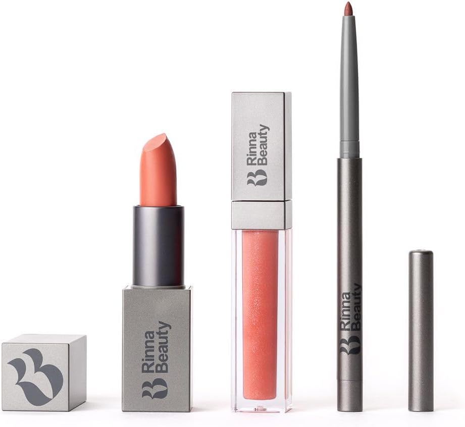 Rinna Beauty Icon Lip Kit - Kiki- All-in-One Lip Kit Includes Lipstick, Lip Gloss, Lip Liner - Cool Brown look - Vegan, Long-Lasting, Anti-Aging & Moisturizing, Cruelty-Free - 1 each - Image 11