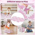 Honey Joy foam play mat being cleaned with a damp cloth