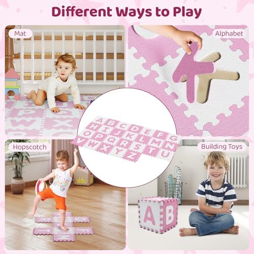Honey Joy foam play mat being cleaned with a damp cloth