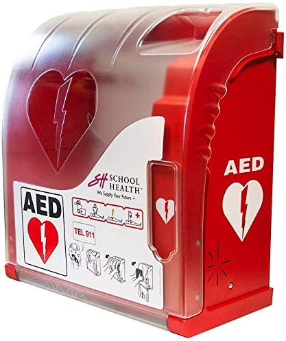 School Health – Outdoor AED Cabinet with Strobe Alarm, Heated Outdoor AED Cabinet for Sporting Facilities, Playgrounds, and Campus - Image 1