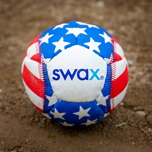 Detailed view of faux leather texture and stitching on training ball