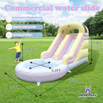 Children playing on the Jio Jio Play inflatable backyard slide