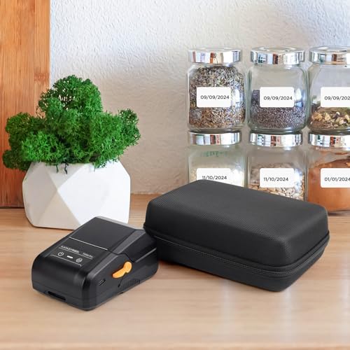 Compact travel organizer case for SUPVAN label printers and tape refills