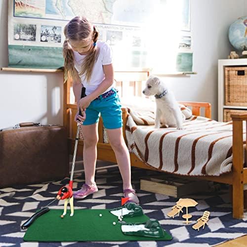 Family playing with Wassteel indoor golf toy set