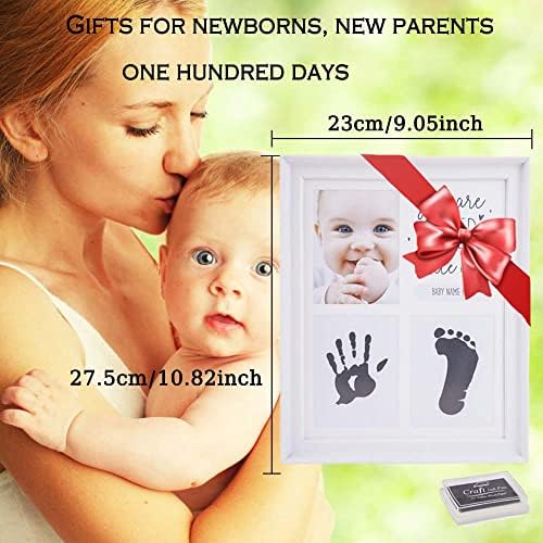 TRLREQ inkless touch pad being pressed by a baby foot for mess free memory capturing.