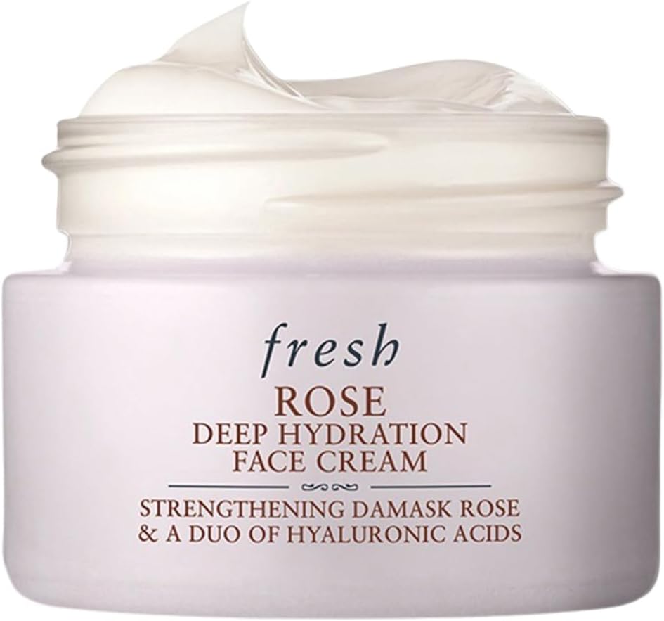 Fresh mini rose deep hydration moisturizer front view bottle