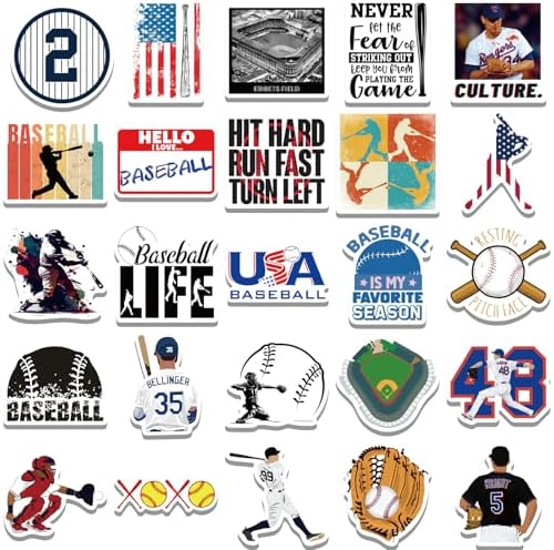 Mfuxu baseball sticker collection for party favors and gifts