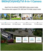 ZOSI waterproof outdoor bullet security camera side profile detailing metal housing.