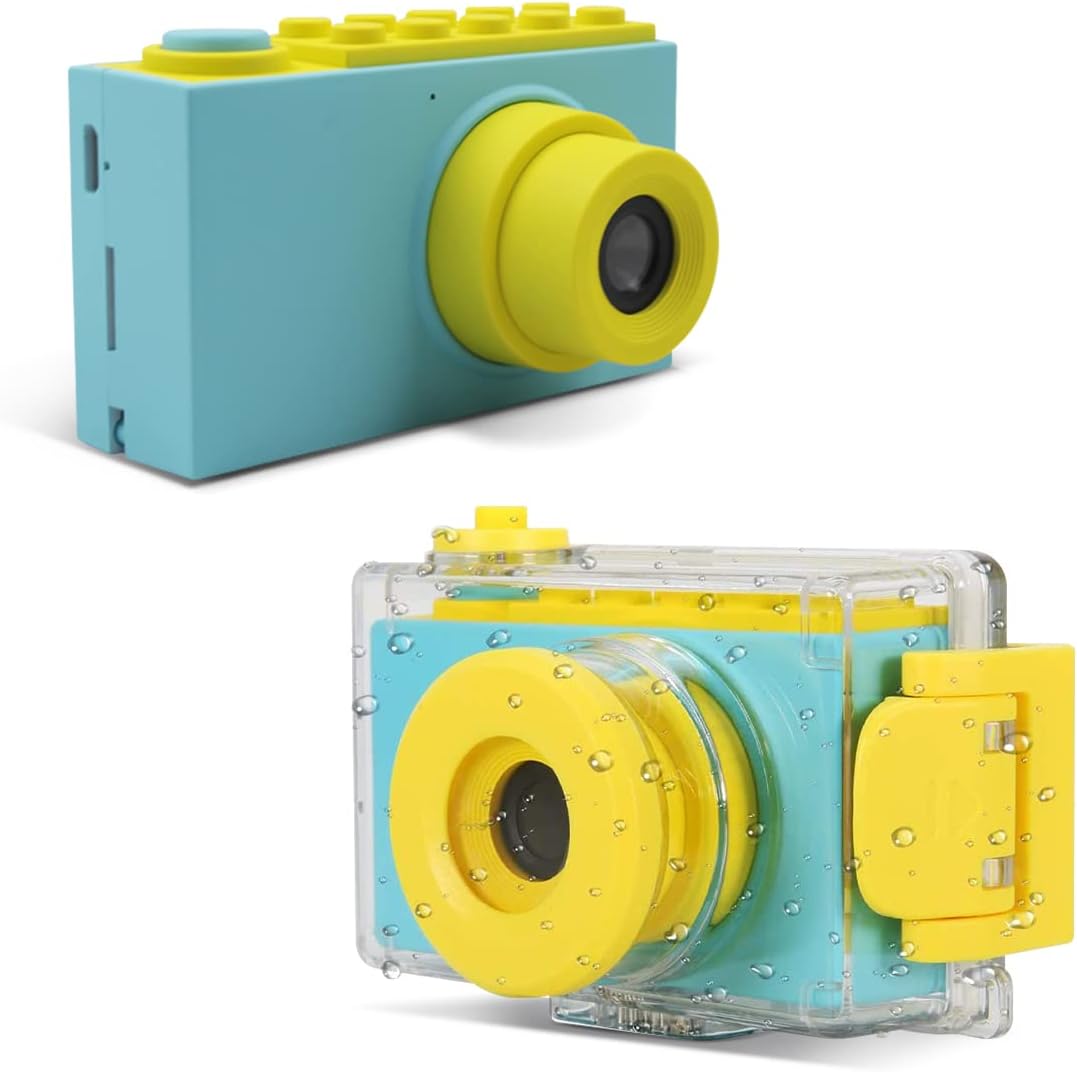 Oaxis myFirst Camera 2 blue kids waterproof camera front view