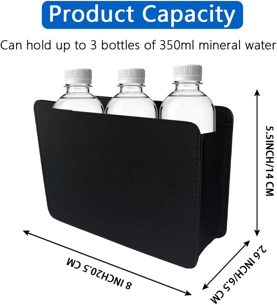 HUWANDE leather car trash bin mounted on seat back