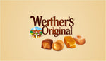 Handful of premium gold wrapped chewy caramels showing convenient on the go snacking sizes.