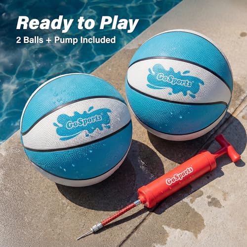 GoSports water basketballs showing durable rubber construction