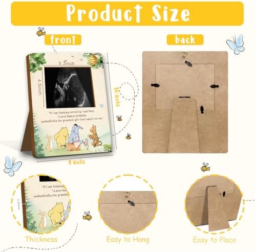 Disney ultrasound picture frame showing character illustrations and sonogram insert