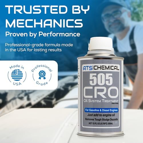 Group display of ATS Chemical 505 CRO engine treatment for high mileage