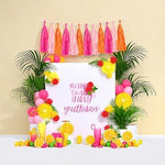 Aimto fifteen piece festive banner kit displayed flat showing the vibrant multi-color palette