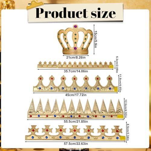 Xthrotsenk foam king and queen crowns with gems