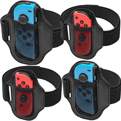 Two different sizes of elastic sports controller straps for adults and children