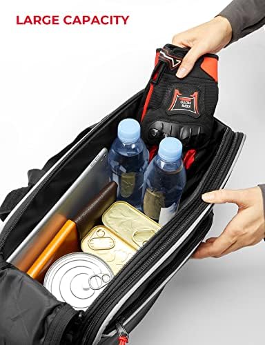 Kemimoto dual sport bike side storage organizers with water bottle mesh pocket