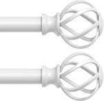 VOIIY Silver Curtain Rod 30-42 Inch, Adjustable Curtain Rods for Windows | 3/4 Inch Decorative Window Treatment Rods, Heavy Duty Metal Drapery Rod with Twisted Cage Finials for Bedroom - Image 13