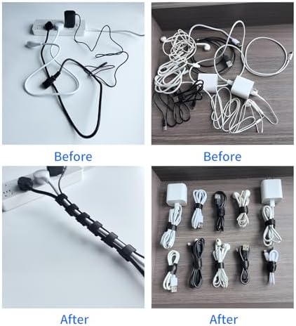 High quality microfiber cloth wire organizer ties neatly bundled to display durability and flexibility.