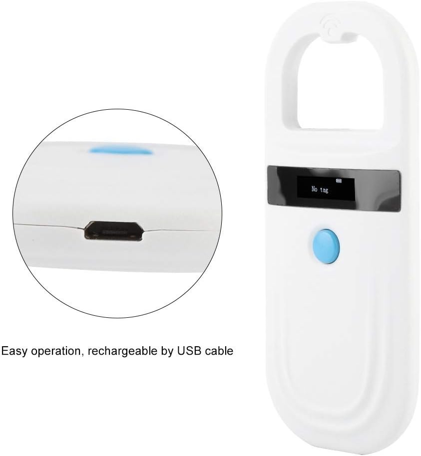 Sonew pet microchip scanner being held during scanning