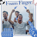 Complete twelve piece package of Seevor sports themed mini foam hands