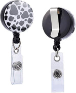 Will Well 2 Pack Retractable Keychain - Metal Badge Reel - Square - Black - Image 7