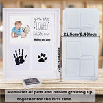 TRLREQ non toxic inkless print card showing a finished infant hand impression.