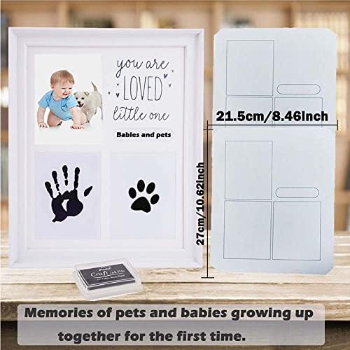 TRLREQ non toxic inkless print card showing a finished infant hand impression.