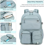 Lohol unisex blue travel daypack showcasing durable water resistant polyester texture