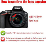 Durable 55mm plastic camera cap showing attached anti loss leash string