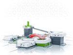 Ravensburger GraviTrax GO Flexible components laid out