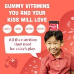 USDA Organic plant based kids vitamins strawberry strawberrylicious daily serving