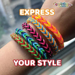 Children making handmade friendship bracelets using the ultimate jewelry activity package.
