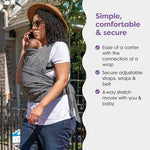 Boppy ComfyFit Adjustable Baby Carrier, 8-35lbs, Heathered Gray, Hybrid Carrier, Newborn to Toddler with Adjustable Straps & Comfort of A Baby Wrap - Image 3