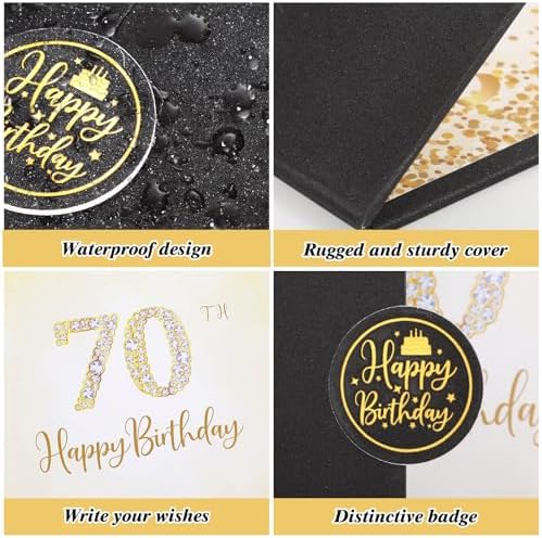 Side view of Dagelar birthday guest book decoration
