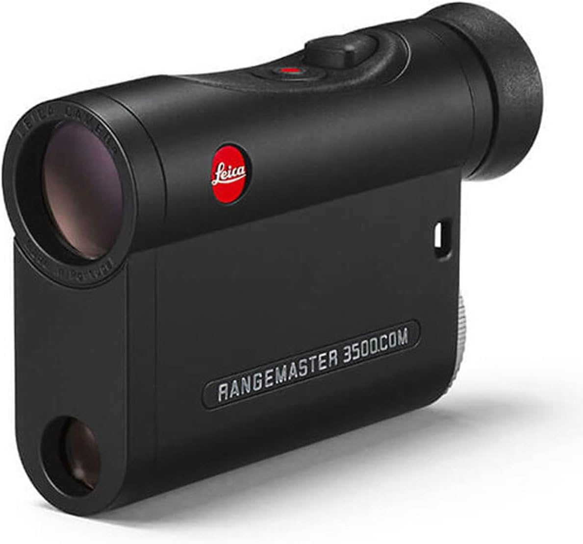 Leica Rangemaster CRF 2400-R rangefinder eyepiece and control button view