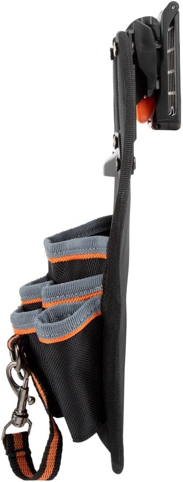 Close-up of heavy-duty 1680d polyester fabric on Klein Tools pouch