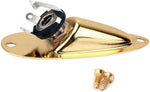 Close up of 1/4 inch mono jack socket on gold plate