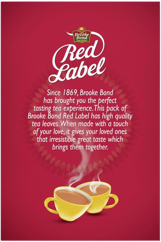 Brooke Bond Red Label tea carton top opening angle