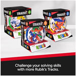Side view of the transparent Rubik's Tracks puzzle orb