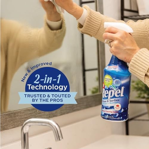 Close up of Clean-X REPEL label highlighting ammonia-free and non-toxic features.