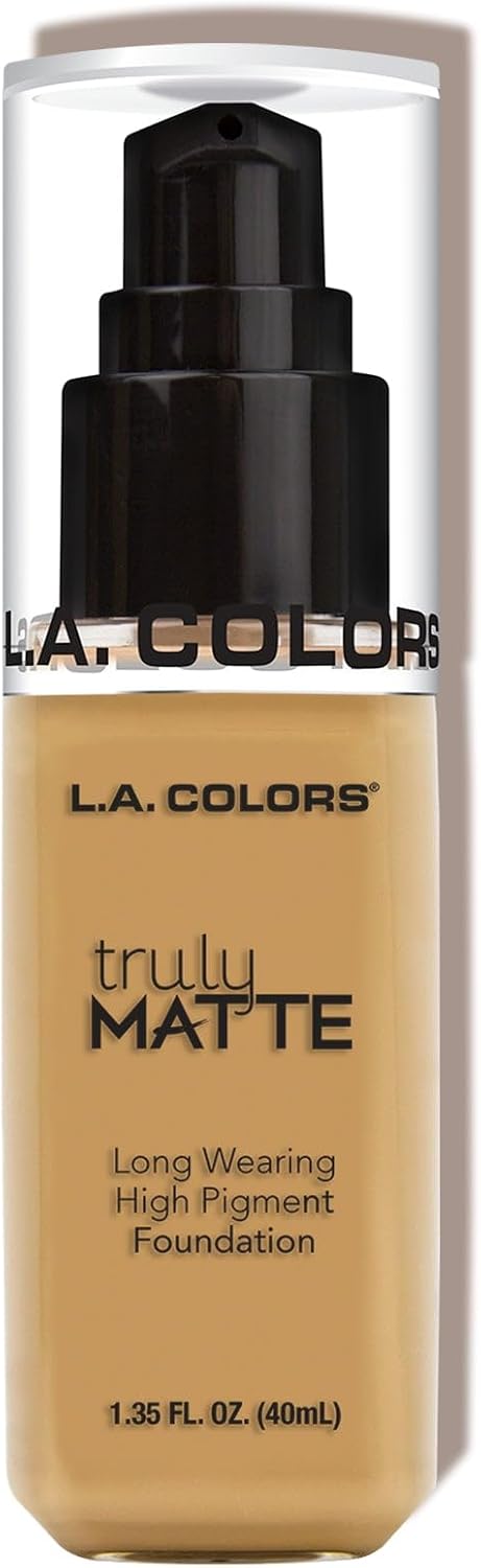 L.A. COLORS Truly Matte Foundation, Sand CLM356 - Image 9