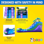 Included commercial-grade blower and accessories for water slide